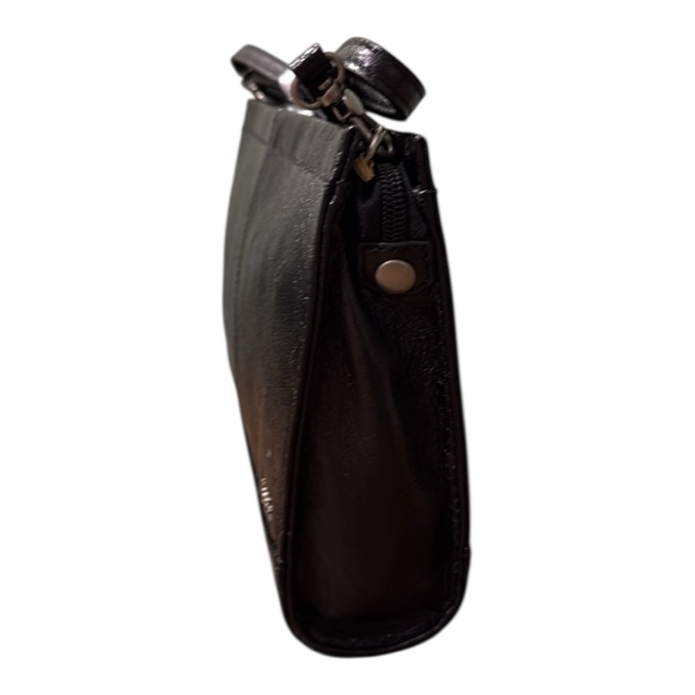 PRICE IS FIRM - The Sax Black Onyx Leather Iris Demi Crossbody Bag - Picture 4 of 8